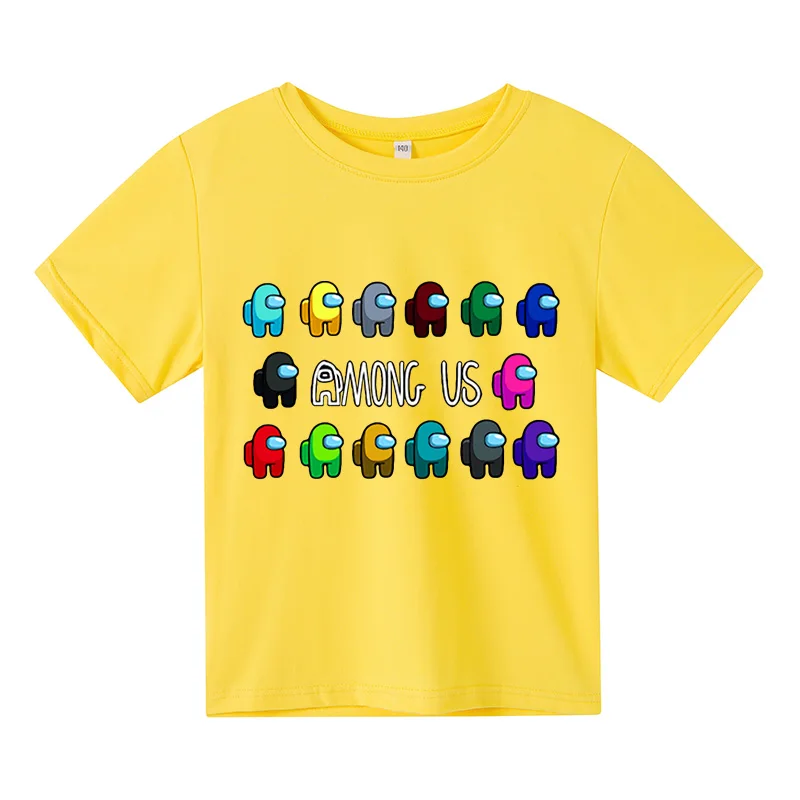 

Summer children's round neck short-sleeved T-shirts, video games, cartoon cotton printing Harajuku tops, boys and girls fashion