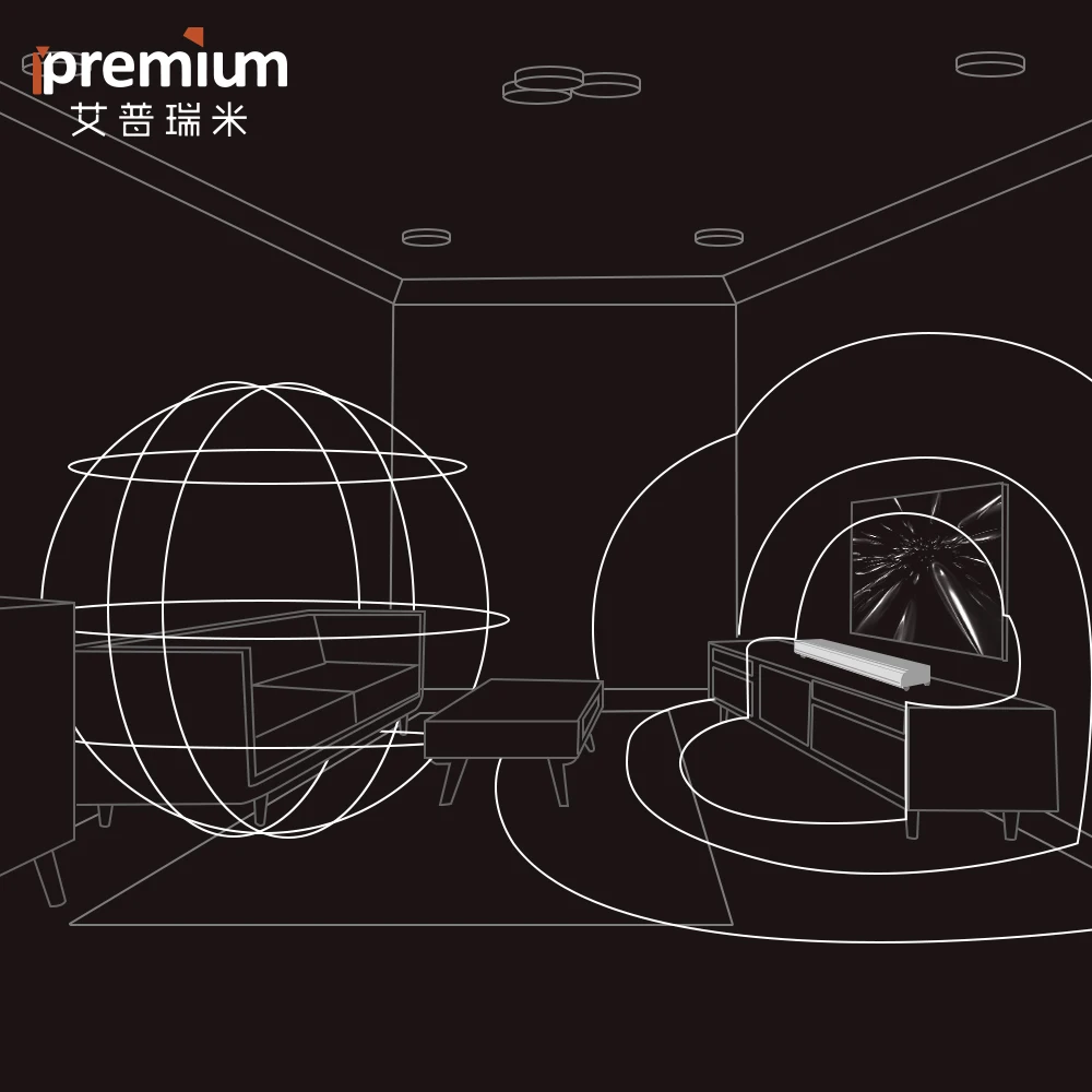 Ipremium 2021 80 Вт 2 1 канальная звуковая панель bluetooth динамик Android Смарт ТВ-бокс с