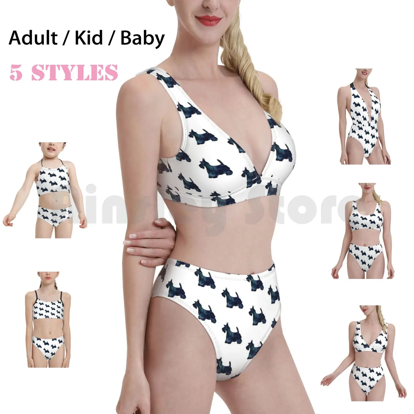 Купальник черного цвета с силуэтом акварели индиго 812|Купальники| |