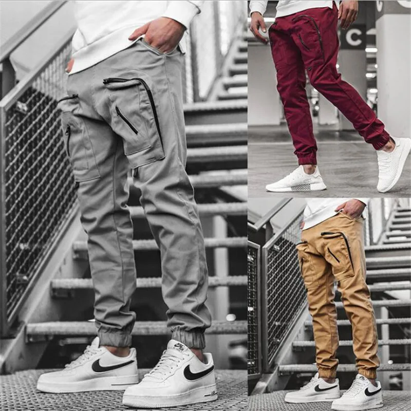 

High Quality Khaki Casual Pants Men Military Tactical Joggers Camouflage Cargo Pants Multi-Pocket Fashions Black Army Trousers