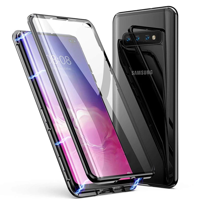 Магнитный абсорбционный металлический флип-кейс для samsung Galaxy S10 S10Plus S10Lite S10E Plus Lite