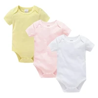toddler baby girls jumpsuit 3pcs romper newborn baby onesies 0 24m solid one piece roupa bebe de 100 cotton outfits jumper