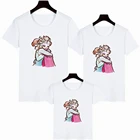 Замороженные Анна hugs, футболка с Эльзой для детей повседневная одежда белого цвета для маленьких девочек Футболка для мальчика, одежда для мальчиков в стиле Харадзюку для взрослых унисекс футболка Одинаковая одежда для всей семьи