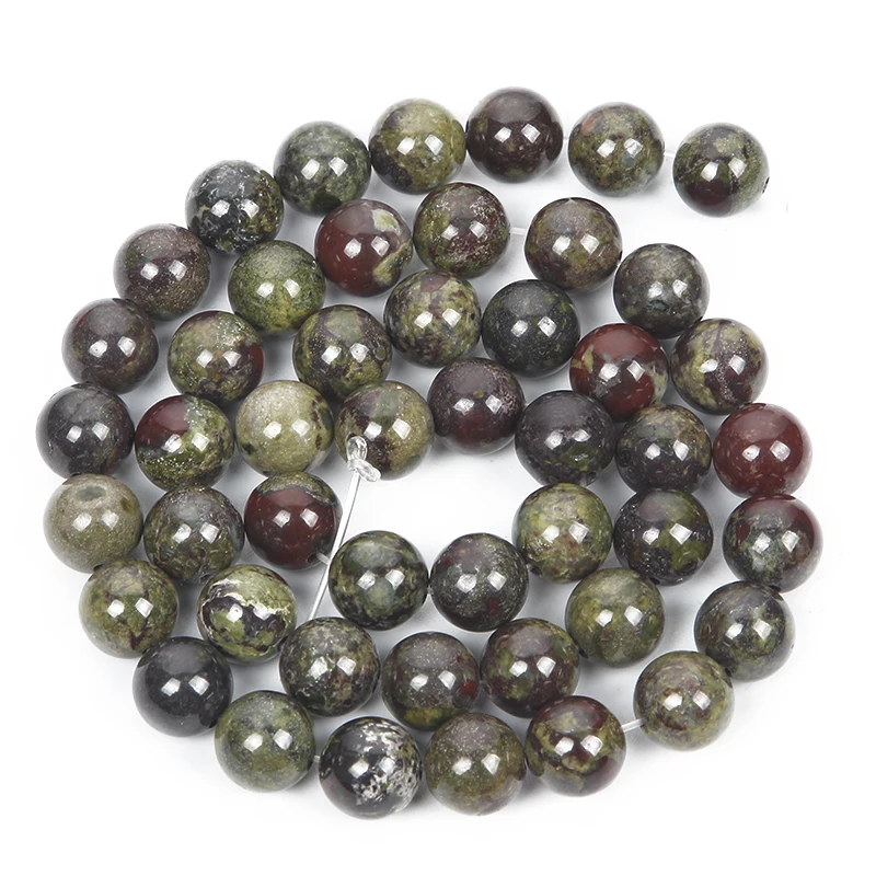 Бусины из натурального камня браслет с драконом и кровью незакрепленные Круглые