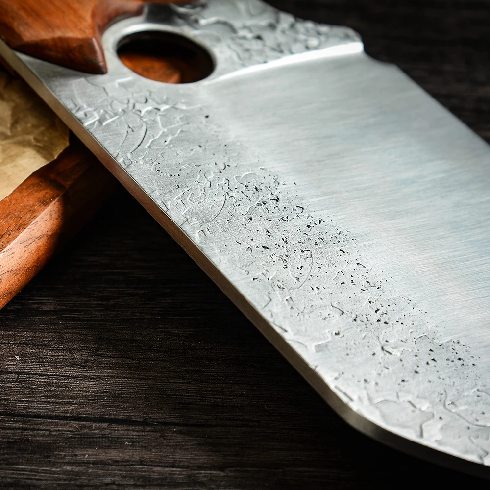 

7.5Inch Chinese Cleaver Handmade Sharp Chopper 5Cr15 Stainless Steel Chef Professional Meat Vege Slicer Chopping Kitchen Knives