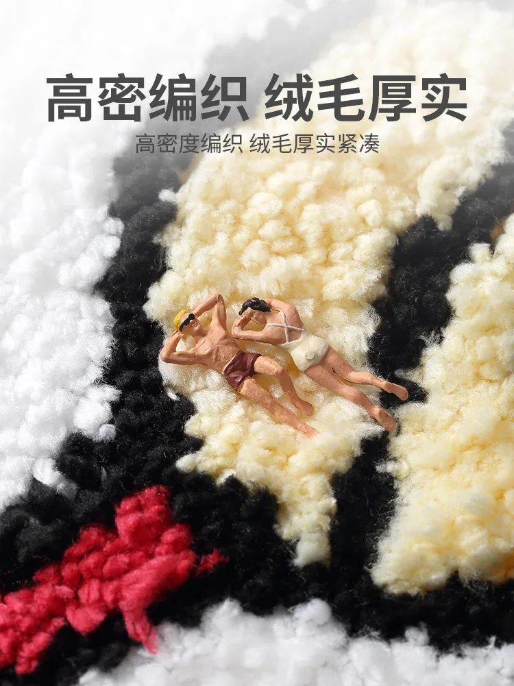 Нескользящий ковер милый коврик для улицы с животными водонепроницаемый