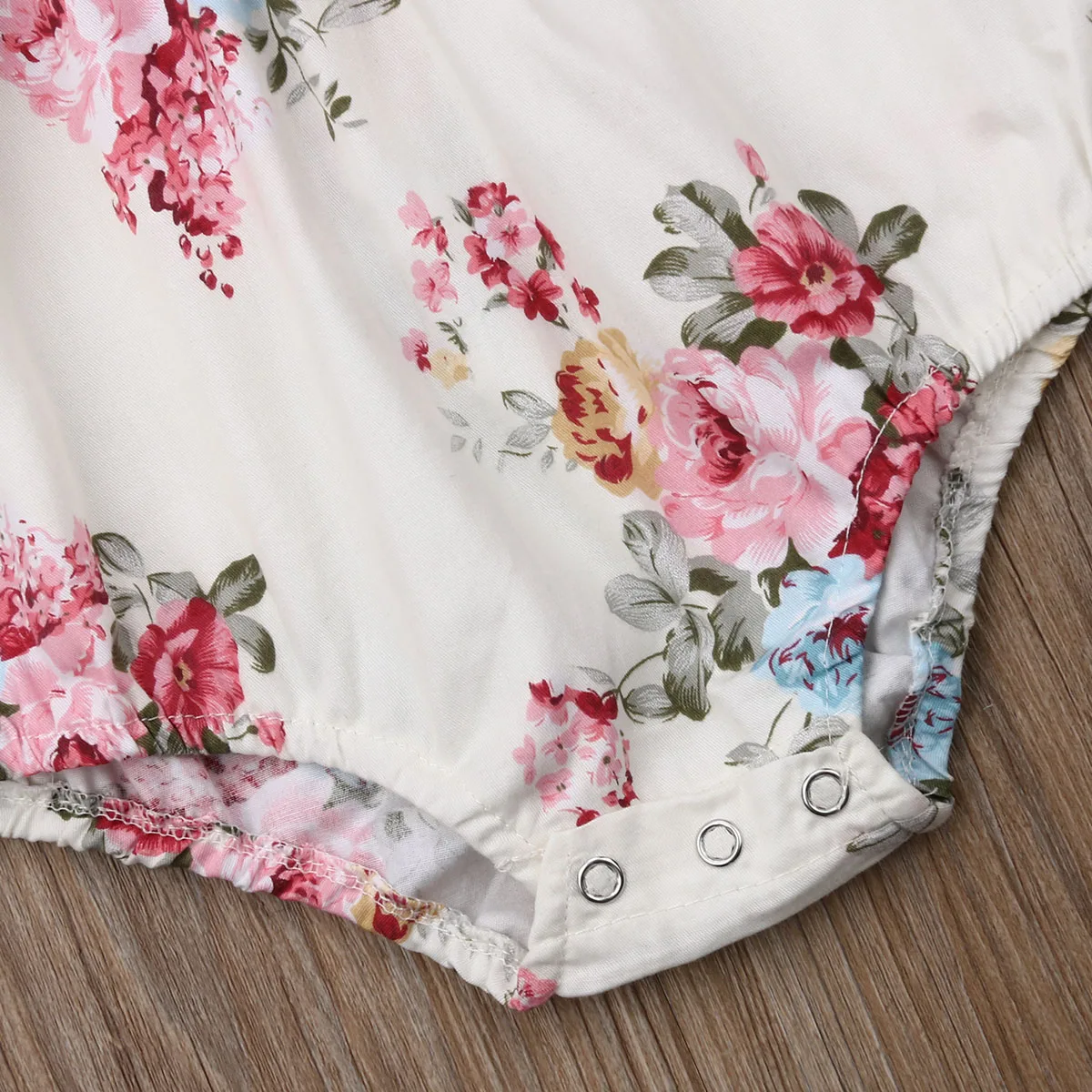 Ropa sin mangas para ni&ntilde;a reci&eacute;n nacida, Pelele con volantes de encaje y estampado de flores, diadema, trajes de 2 piezas, ropa de verano-4