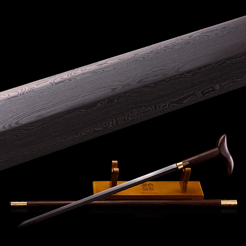 Bast&oacute;n plegable de acero de palisandro para ancianos, 93cm, 0,9 kg, calidad de primera clase, regalo de Boutique, exquisita colecci&oacute;n de artesan&iacute;as-1