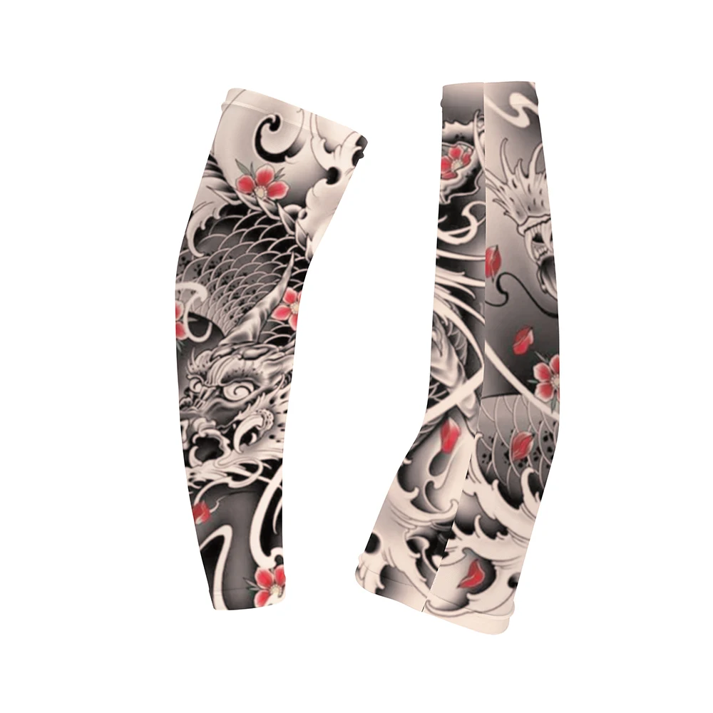 

[You're My Secret] Unisex Outdoors Tattoo Cool Sleeves Driving Sunscreen Fishing Longsleeve Ice Silk Summer Men's Arm Gloves