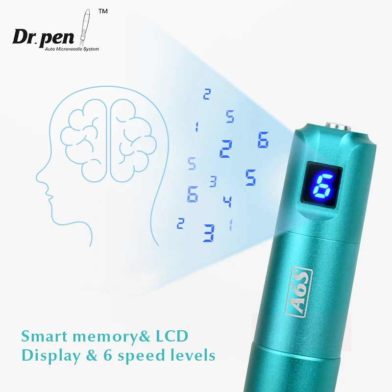 Authentic Professional  Dr pen Ultima A6S With 12 pcs Needle Wireless Microneedling Derma Pen Powerful Swiss Motor Skin Needling