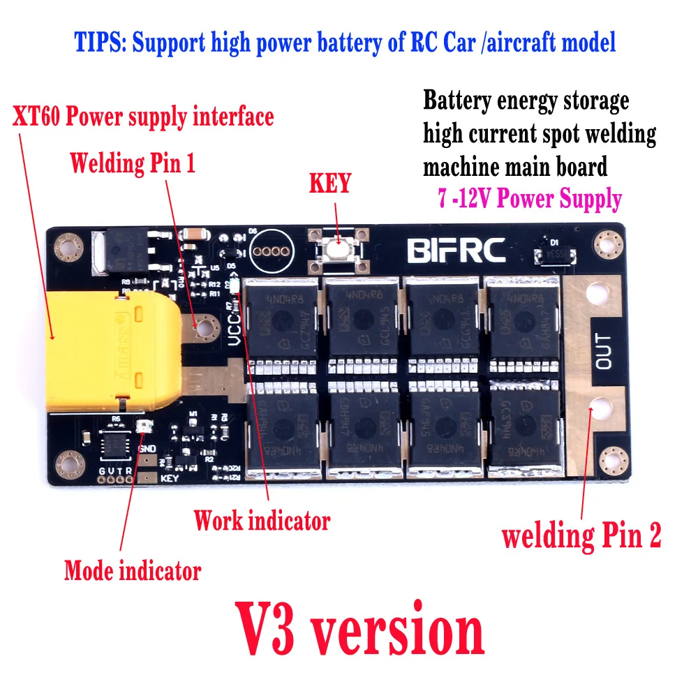 

12V Battery Portable PCB Board Electronic Energy Storage Spot Welder Machine XT60 For 18650/26650 Spot Welders Pens DIY Repair