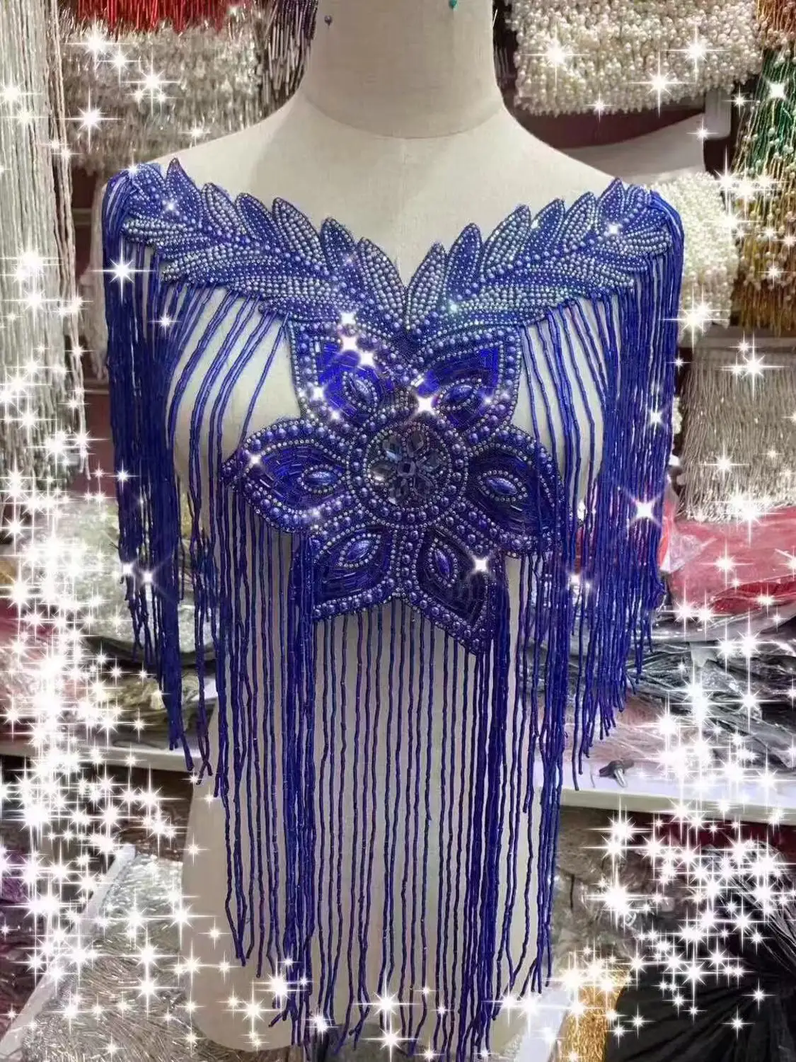 Горячая Распродажа Новый Многоцветный односторонний свадебный вышитый бисером