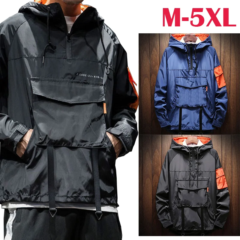 

Hot Fashion Men Plus Size Casual Hoodie Jacket Outdoor Sportswear Windbreaker Jackets