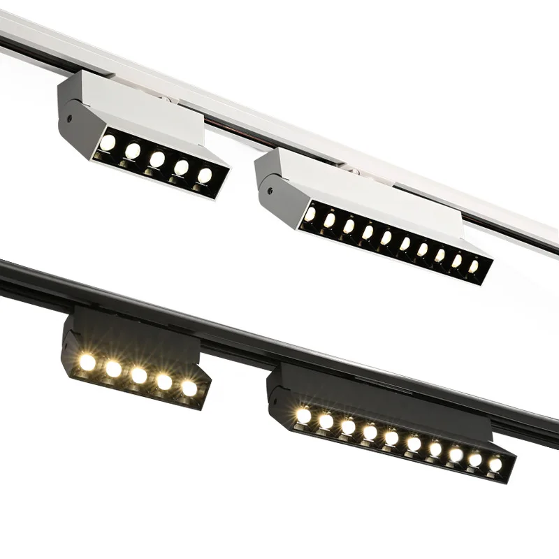 $20.70 Modern Fashion Dimmable 6W 10W 12W 20W COB LED Square Track Light Strip Spotlight Creative Line Light Collapsible Living Room