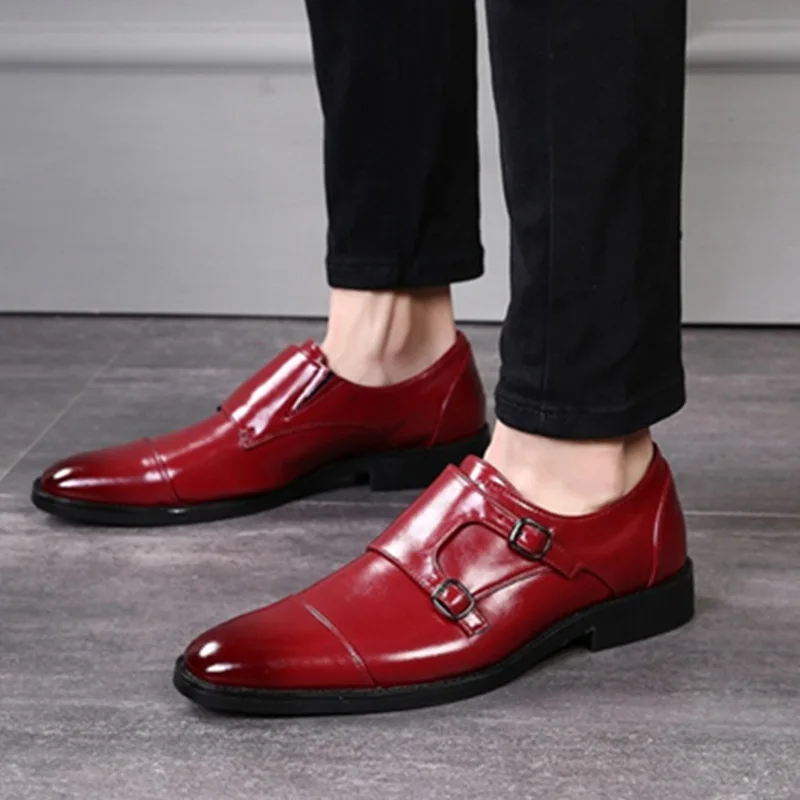 Мужские туфли из искусственной кожи с квадратным носком на заказ ручная работа