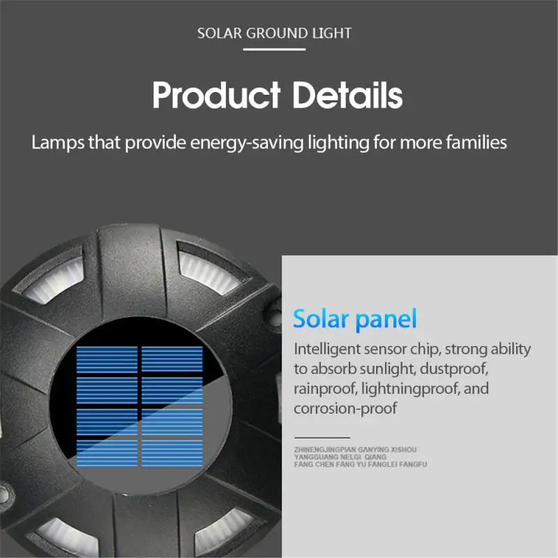 

New Type Of Aluminum Alloy Solar Underground Light Outdoor Garden Lighting Household Waterproof And Compressive Lawn Light