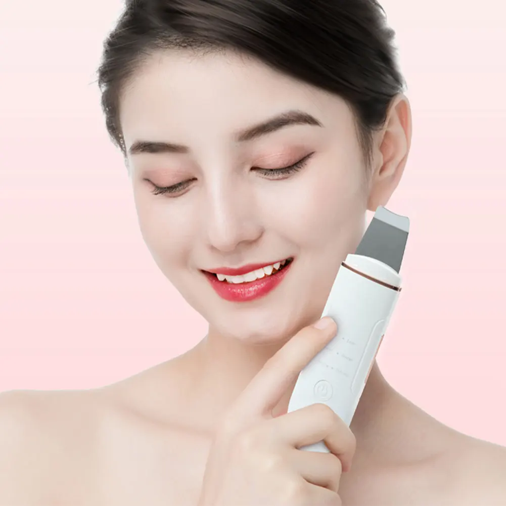 

Ultrasonic Skin Scrubber Deep Face Cleaning Machine Facial Spatula Peeling Machine Cleansing Blackhead Facial PoreCleaner Face
