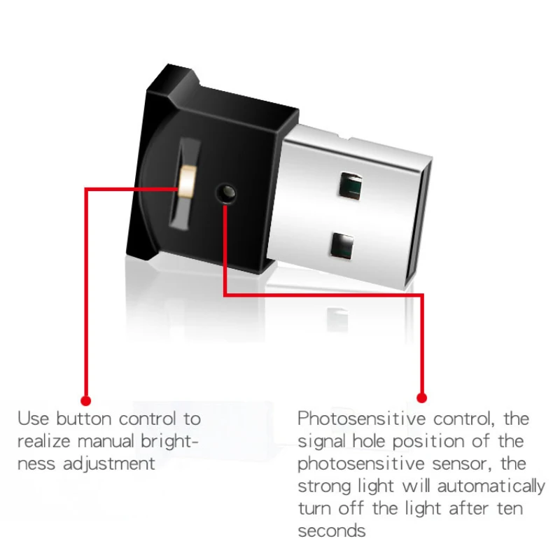 RGB USB светодиодный автомобильный светильник внутренний атмосферный декоративная