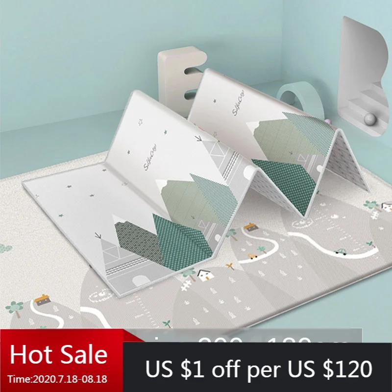 Детское ползание утолщенное для дома гостиной складное ребенка безвкусный