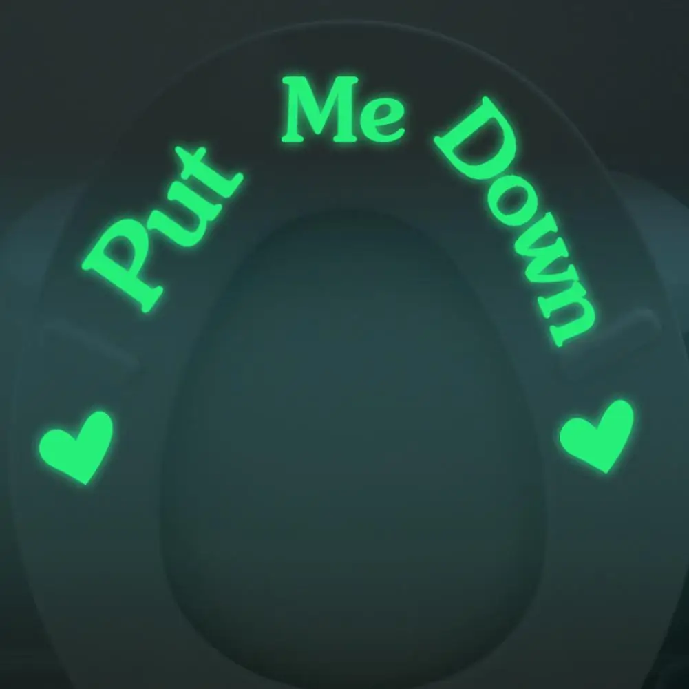 ПВХ Туалет световой Стикеры светящийся настенный письмо обои наклейки на