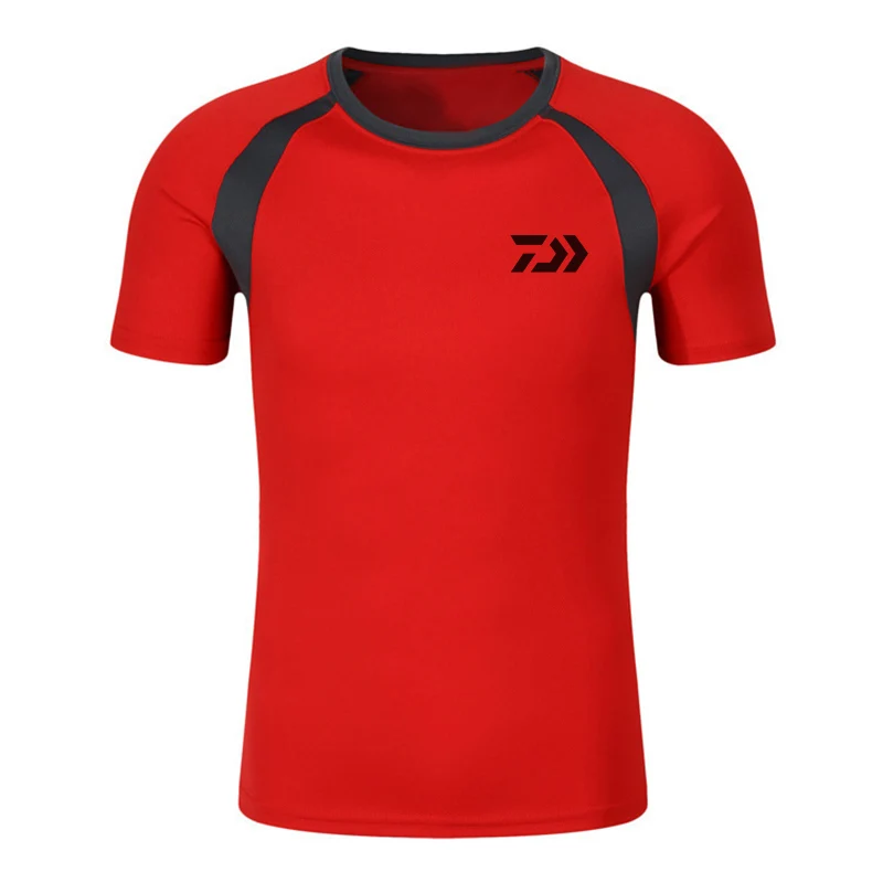 

2020 New DAIWA T Shirt Quick Drying Fishing Clothing Summer Short Sleeve Sunscreen Breathable Clothes Anti-UV Fishing Shirt