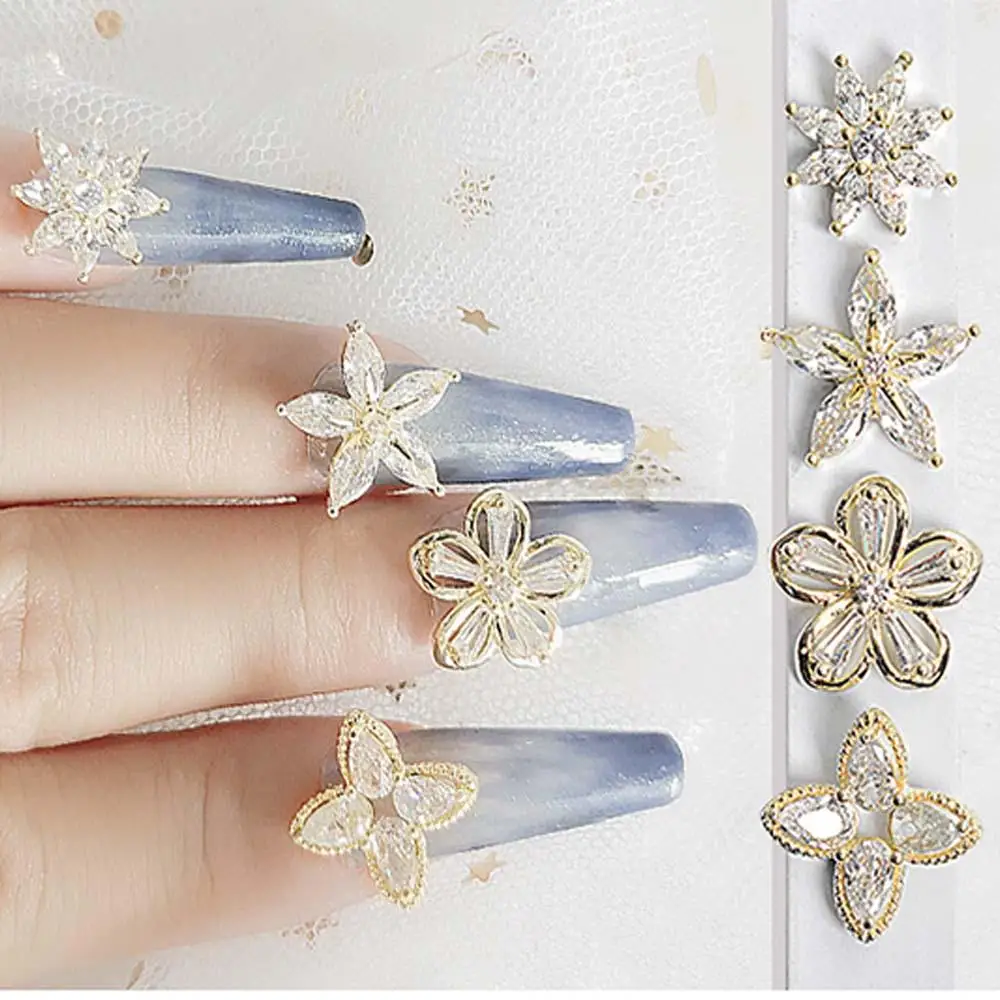 Charms Nail Rhinestones Shiny Flower Water Drop Zircon Art Decoration Crystal Jewelry Ornaments Manicure Accessories |