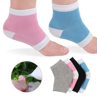2pieces1pair moisturising silicone gel heel socks open toe for dry hard cracked skin feet care pedicure tools plantar fasciitis