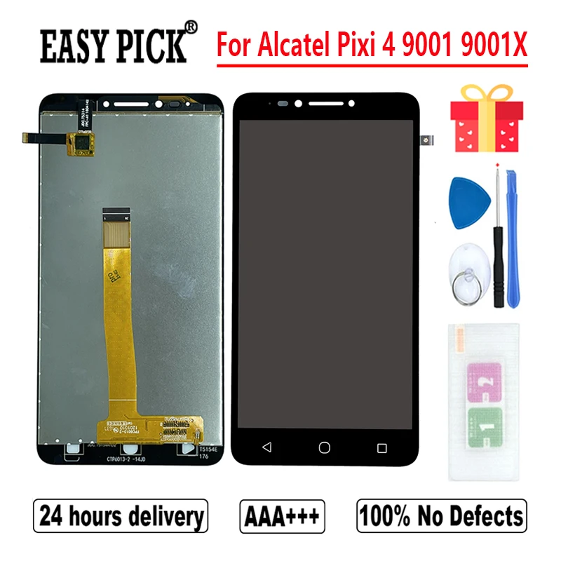 Для Alcatel Pixi 4 (6) 4G 9001 9001X 9001D 9001A ЖК дисплей кодирующий преобразователь сенсорного