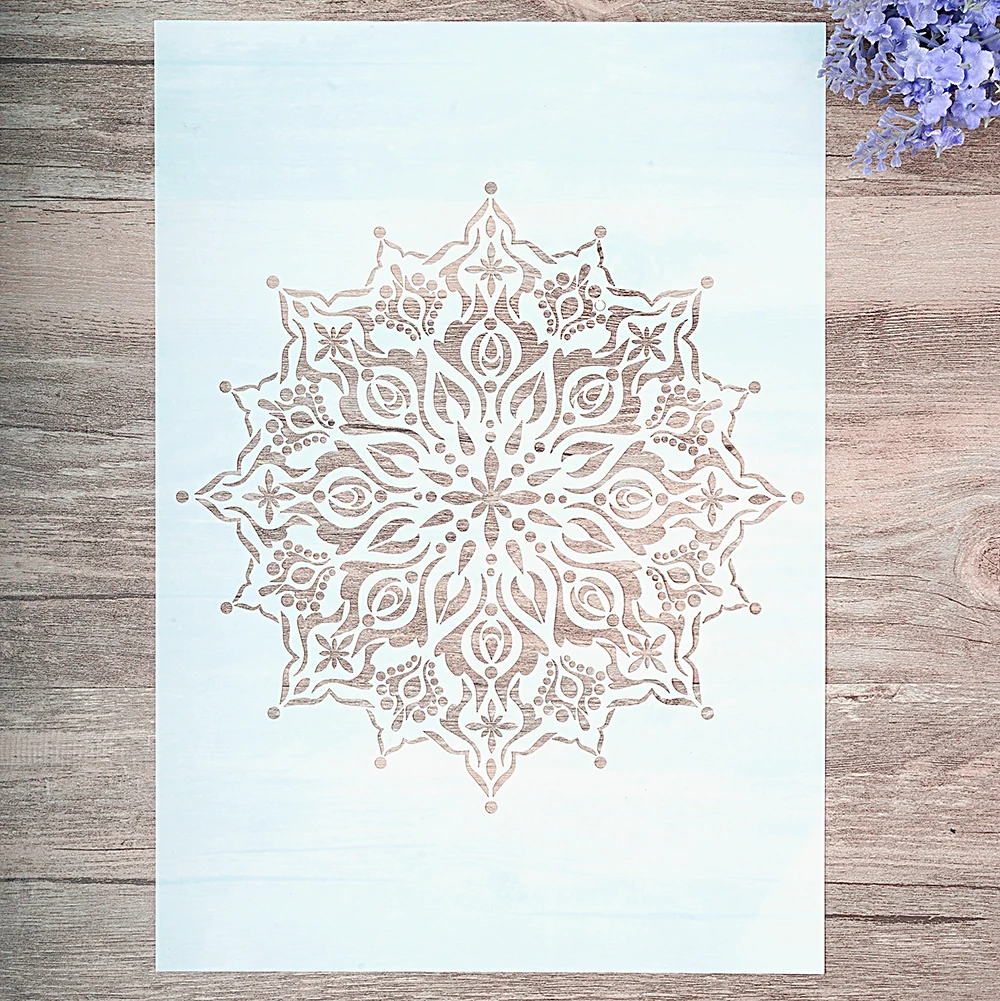 

A4 A3 A2 Size DIY Craft Mandala Stencils for Painting on Wood,Fabric,Walls Art Scrapbooking Stamping Album Embossing Paper Cards