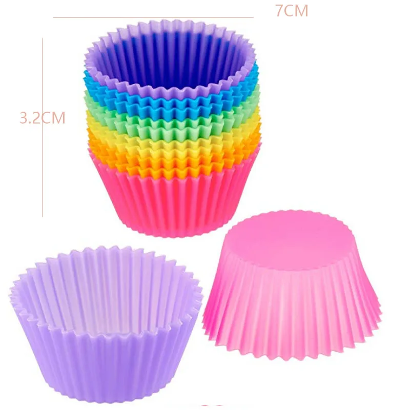 

12pcs/Set Silicone Cake Cup Silicone Molds Muffin Cupcake DIY Decorating Tools For Baking Kitchen Utensils And Gadgets