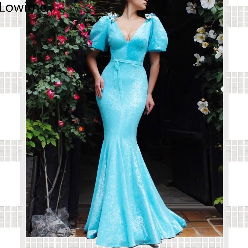 Женское длинное платье с юбкой-годе сексуальное вечернее V-образным вырезом и