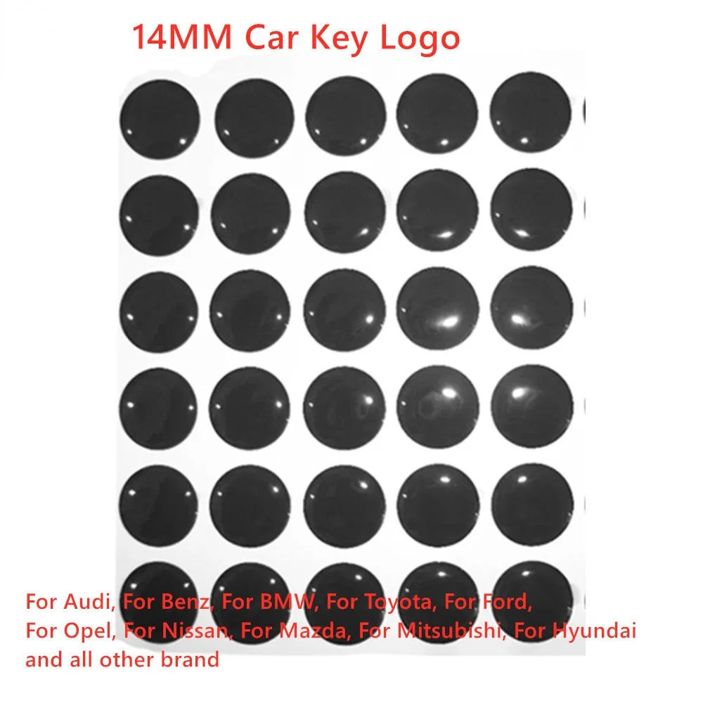 

50pcs 14MM Car Key Crystal Logo Sticker KD Remote Control Sticker Logo for KEYDIY Xhorse VVDI Remote Control