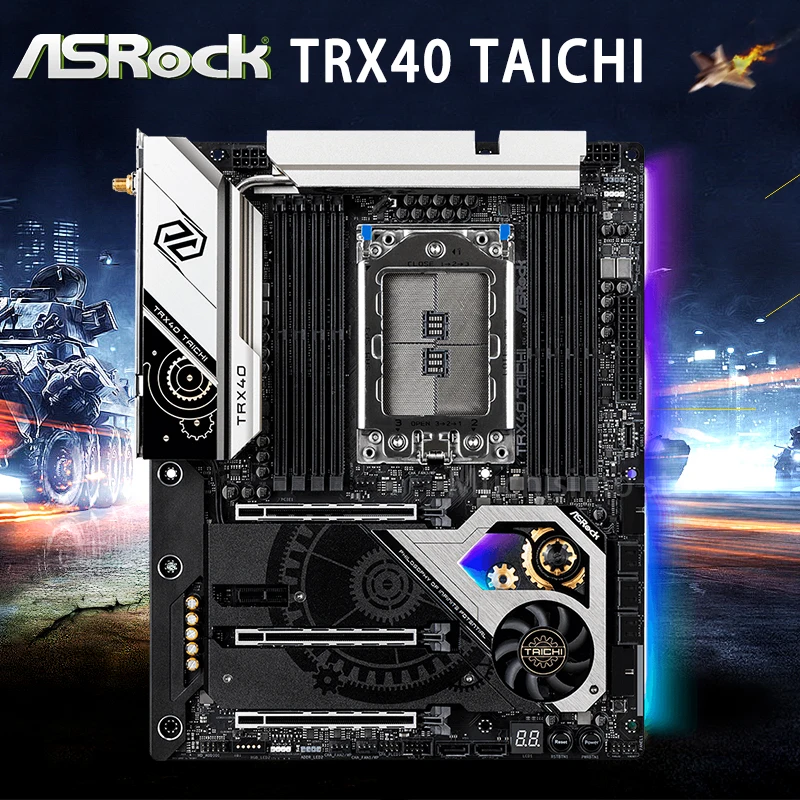 Preise Buchse STRX4 ASRock TRX40 Taichi Motherboard AMD DDR4 256GB PCI-E 4,0 M.2 Desktop AMD TRX40 Placa-Mãe STRX4 USB 3,2 ATX Neue