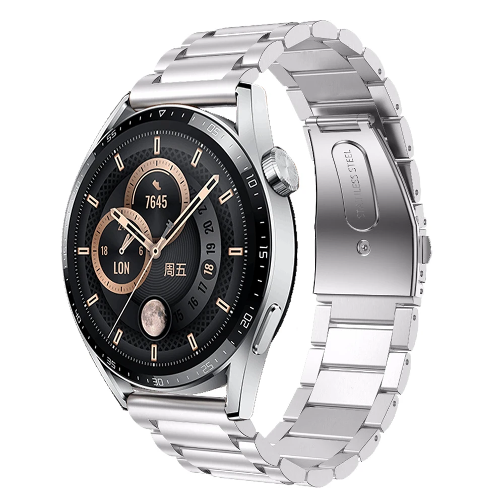 Ремешок из нержавеющей стали для Huawei Watch GT3 GT 3 46 мм металлический браслет наручных
