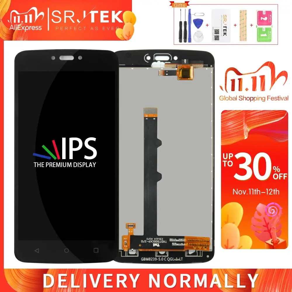 Сенсорный ЖК-экран для Motorola MOTO C XT1754 дигитайзер стеклянная панель объектива XT1756