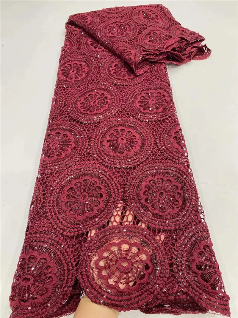 

Ткань PGC Африканское молочного цвета Шелковое кружево с блестками и вышивкой, 2021, высококачественный французский кружевной материал для св...