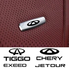 Наклейки для тюнинга переднего сиденья, металлические значки для Chery Jetour Qoros 3 Tiggo A3 A3 Amulet Arrizo E5 Fora, автомобильные аксессуары
