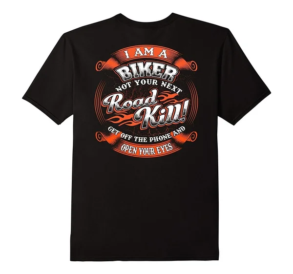 

Мужская забавная крутая летняя футболка I Am A Biker, Road Kill