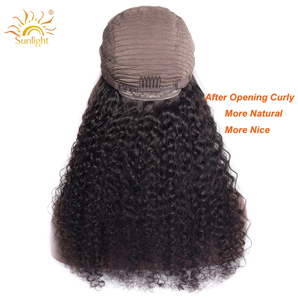 Brazilian Deep Wave Wig Lace Front Human Hair Wigs Pre Plucked Lace Wig For Women Sunlight Natural Remy 13x4 Lace Front Wigs
