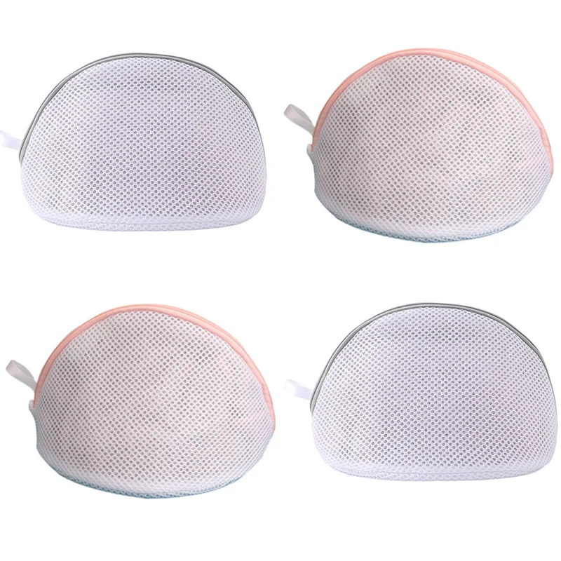 

4 PCS Bra Washing Laundry Bags Shell Shaped Wash Lingerie Mesh Bag with Zipper Bra bag for Washing Machine Stocking