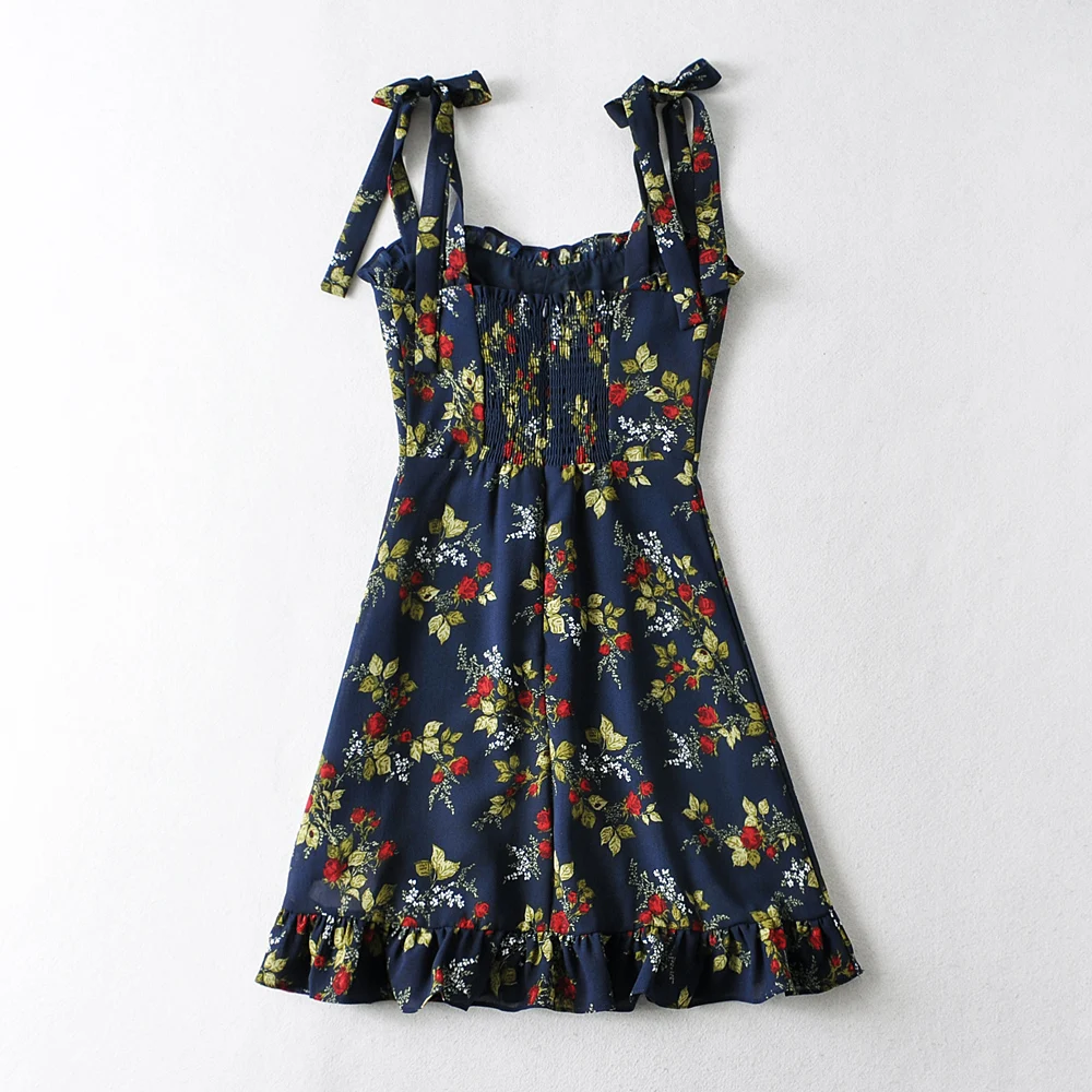 Австралийская нишевая Ретро холодная печать узкое облегающее платье комбинация