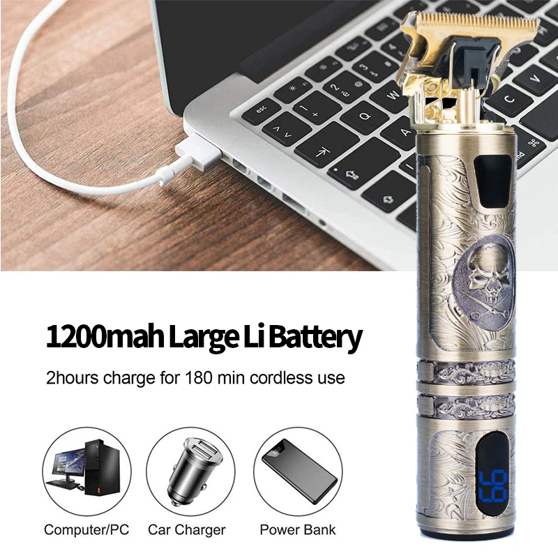 Электрическая USB-машинка для стрижки волос T9 перезаряжаемая машинка Мужская