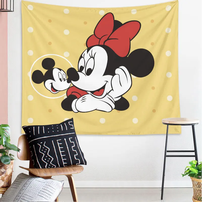 Настенный Гобелен Disney minnie Mickey подвесной гобелен с животными полиэфирная ткань