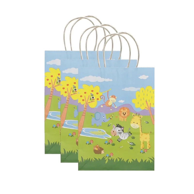 5 шт. бумажные пакеты с ручками в виде животных|Подарочные сумки и упаковка| |