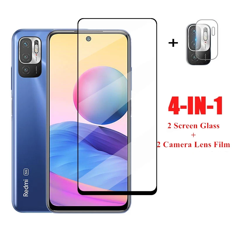 Full Glue Glass For Redmi Note 10 5g Tempered Glass For Redmi 10 Note 10 5G Screen Protector Camera lens Film For Redmi Note 10