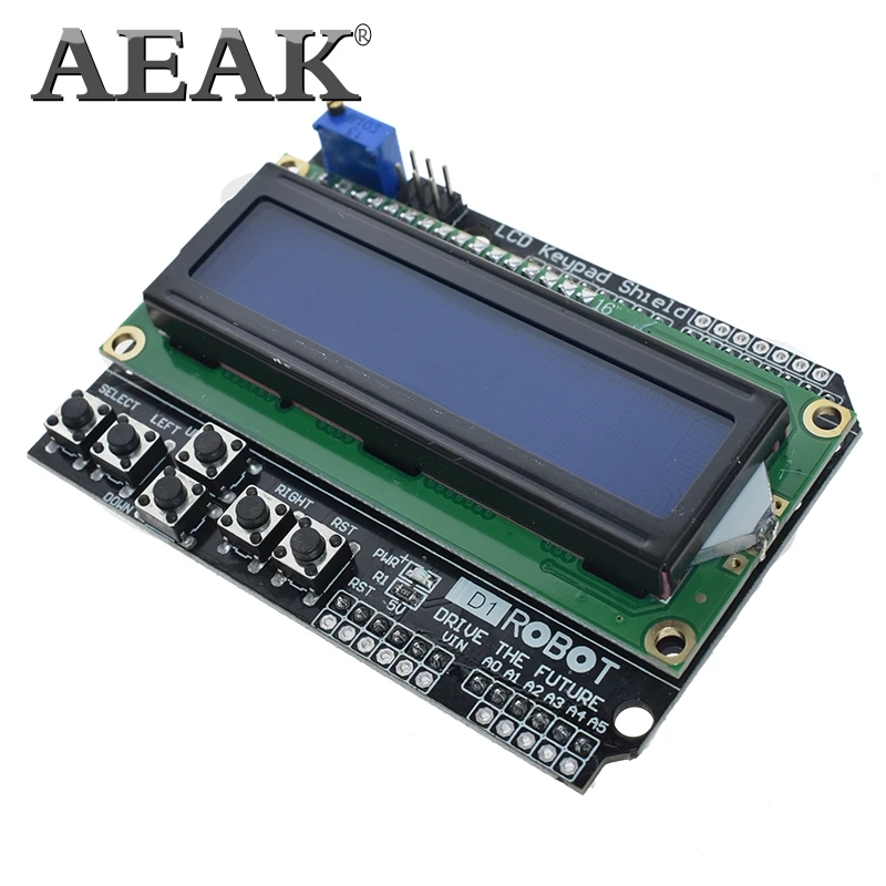 AEAK 1 шт. ЖК-клавиатура Щит lcd 1602 lcd 1602 Модуль дисплей для Arduino ATMEGA328 ATMEGA2560 raspberry pi UNO синий экран