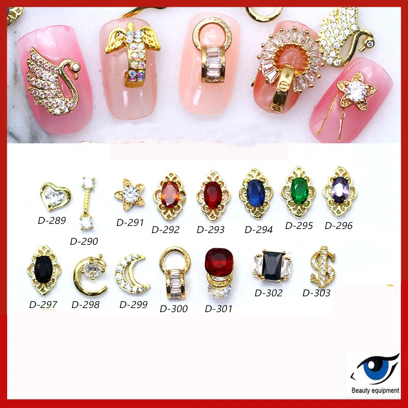 Дизайн ногтей новое украшение золотые циркониевые ювелирные изделия алмаз микро