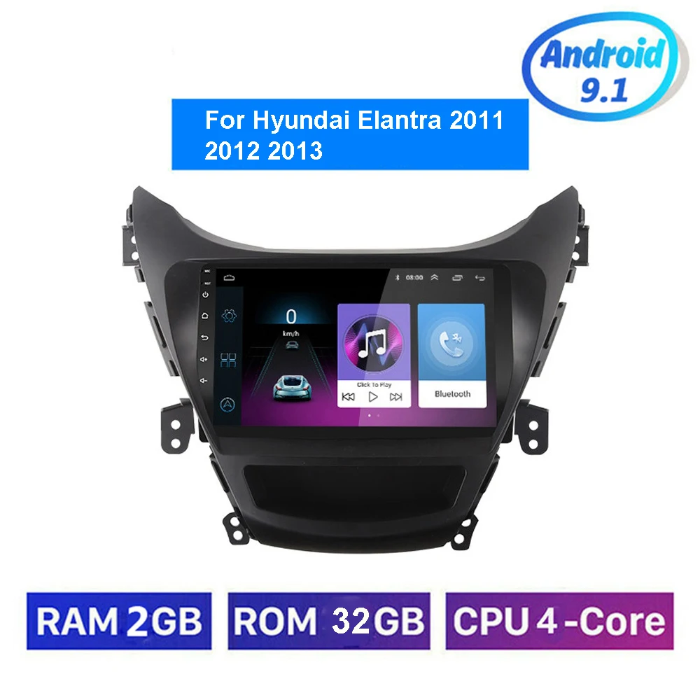 Автомобильный мультимедийный плеер 9 &quot2din Android 1 gps навигатор Wi Fi для hyundai Elantra 2011