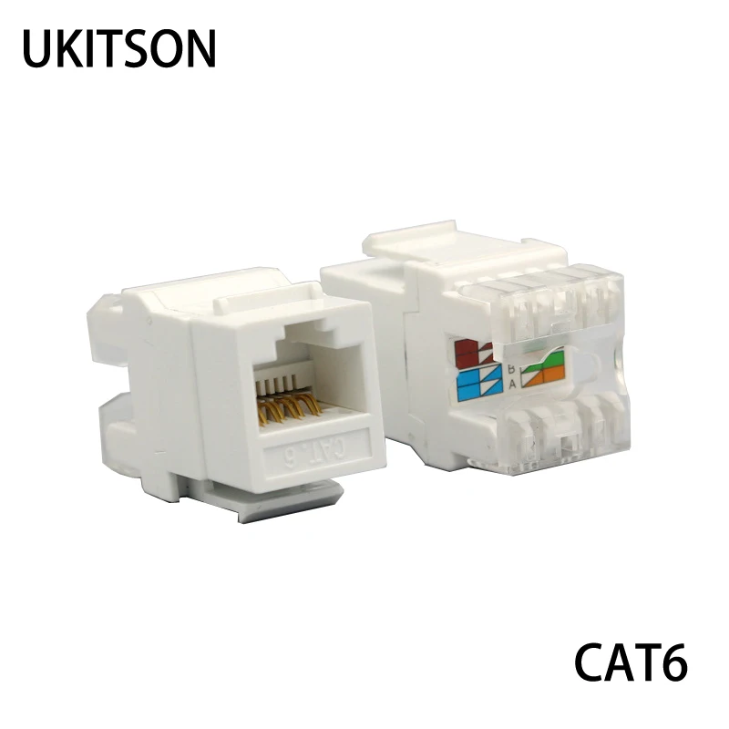 

AMP CAT6 RJ45 Insert Keystone Jack T568A/B For Gigabit Network CAT.6 Ethernet Socket