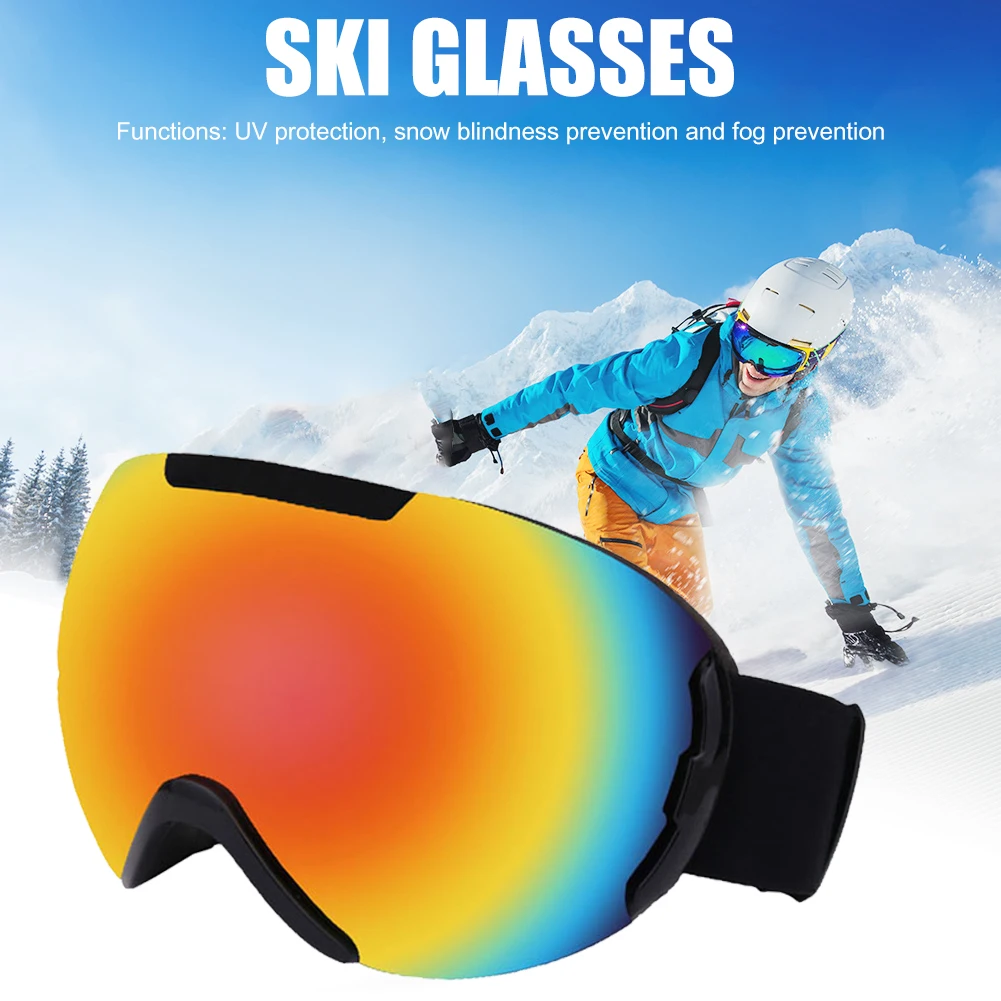 

Adult Men Women Ski Goggles Anti-Fog Winter Snowmobile Glasses Double-Layers UV400 Protection Skiing Eyewear Glasses 2-Layer